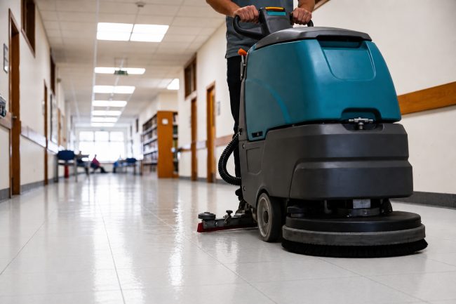 ClearPoint Facility Scrubbing school campus floor